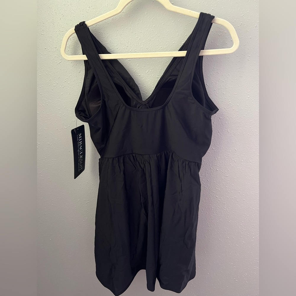 New Miraclesuit Plus Size Marais Swim Dress in Black Size 18 - Picture 4 of 7